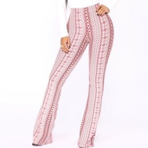 High Rise Printed Pants